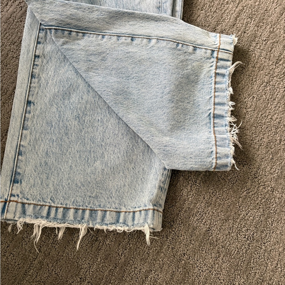 Alexander Wang Light Denim Flare Ankle Jeans View 6